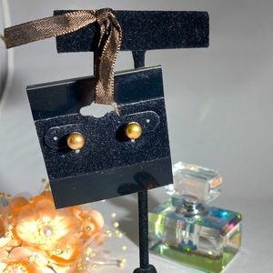 Pearl earrings with silver fittings